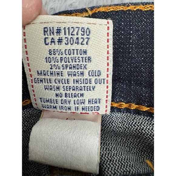 True Religion Bobby Womens 25 Dark Wash Flare Jeans NWOT White Gold Tag Made-USA - Picture 7 of 16